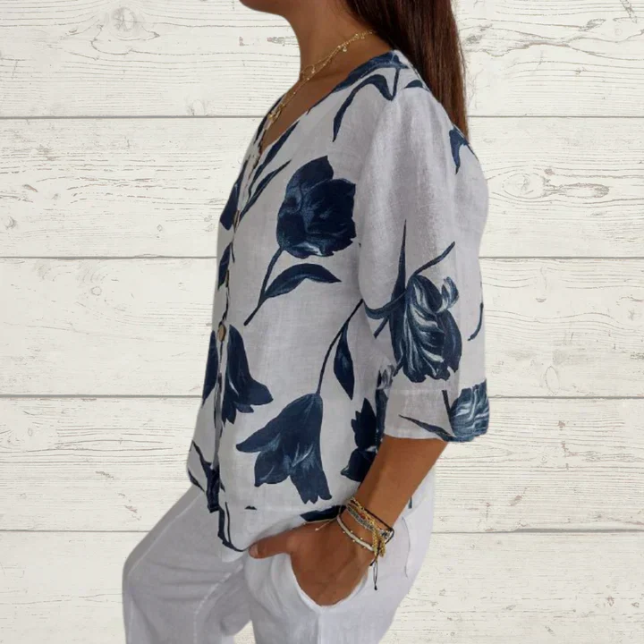 Brittenee® | Elegant V-Neck Blouse For Women - Image 3