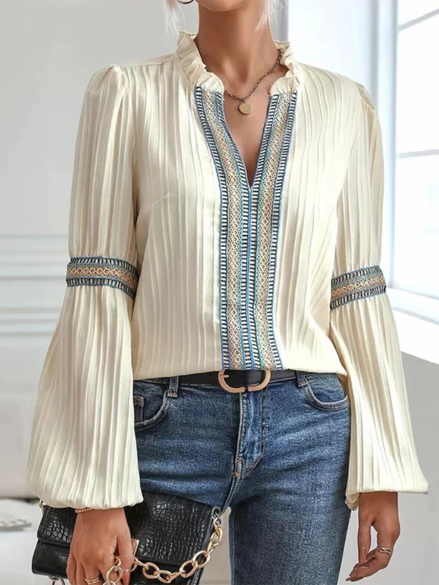 Brizia® | Elegant Lace Blouse - Image 3