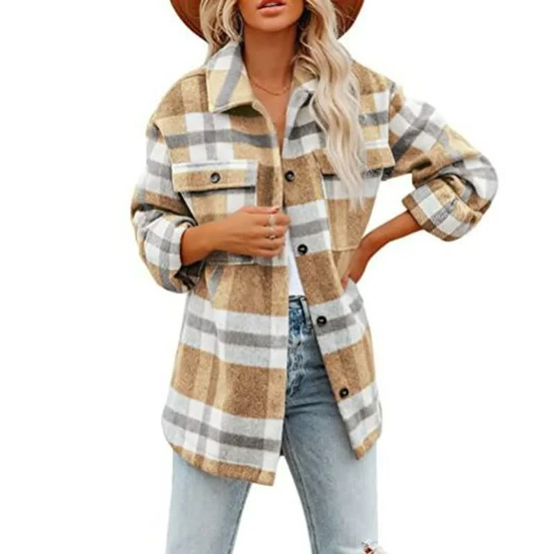Brna® | Blouse Comfortable Checked Blouse For Women With A Stylish Design - Image 2