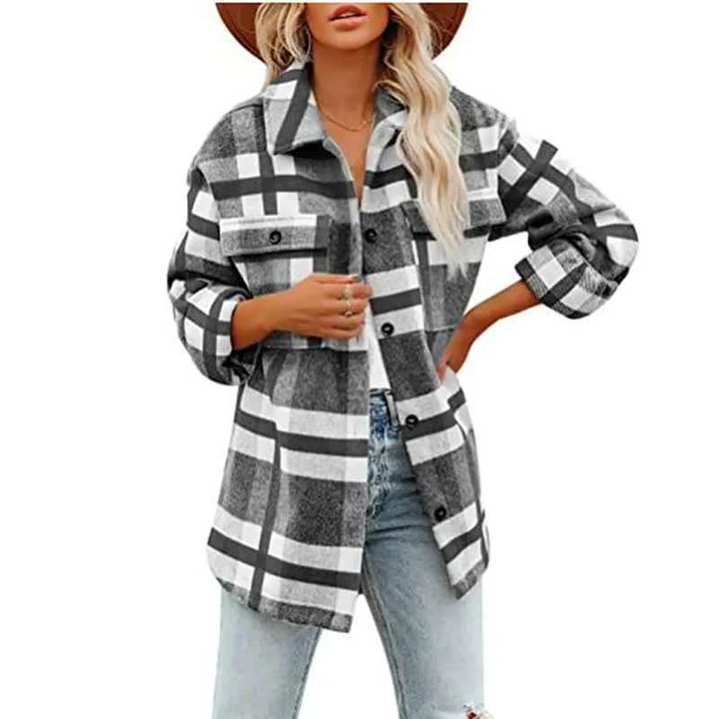 Brna® | Blouse Comfortable Checked Blouse For Women With A Stylish Design - Image 7