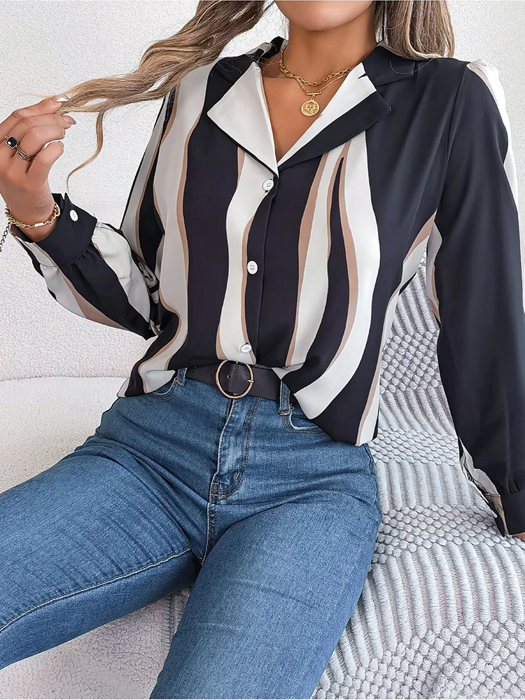 Brodie® | Casual Golf Stripe Blouse - Image 3