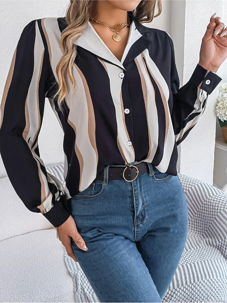 Brodie® | Casual Golf Stripe Blouse - Image 5
