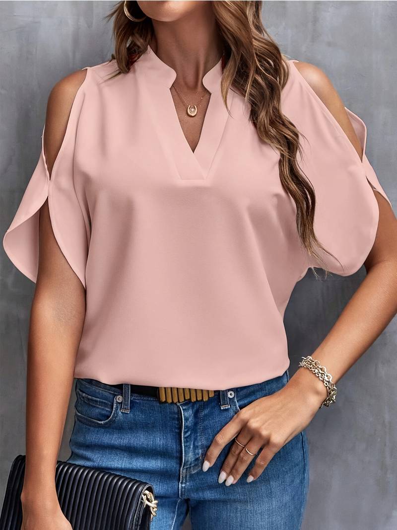 Brogh® | Elegant Off-Shoulder V-Neck Top - Image 3