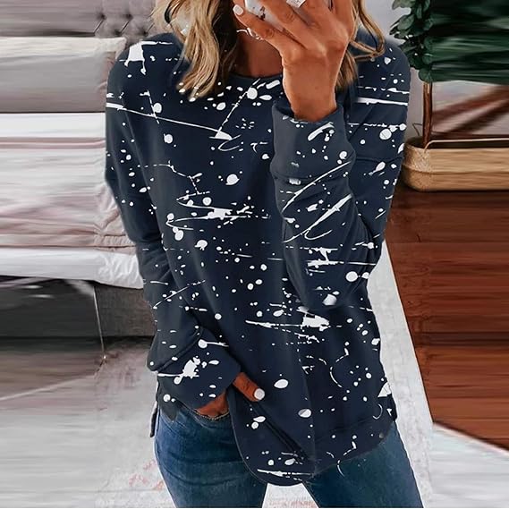 Bromleigh® | Fashionable Casual Blouse With Tie Dye Pattern - Image 2