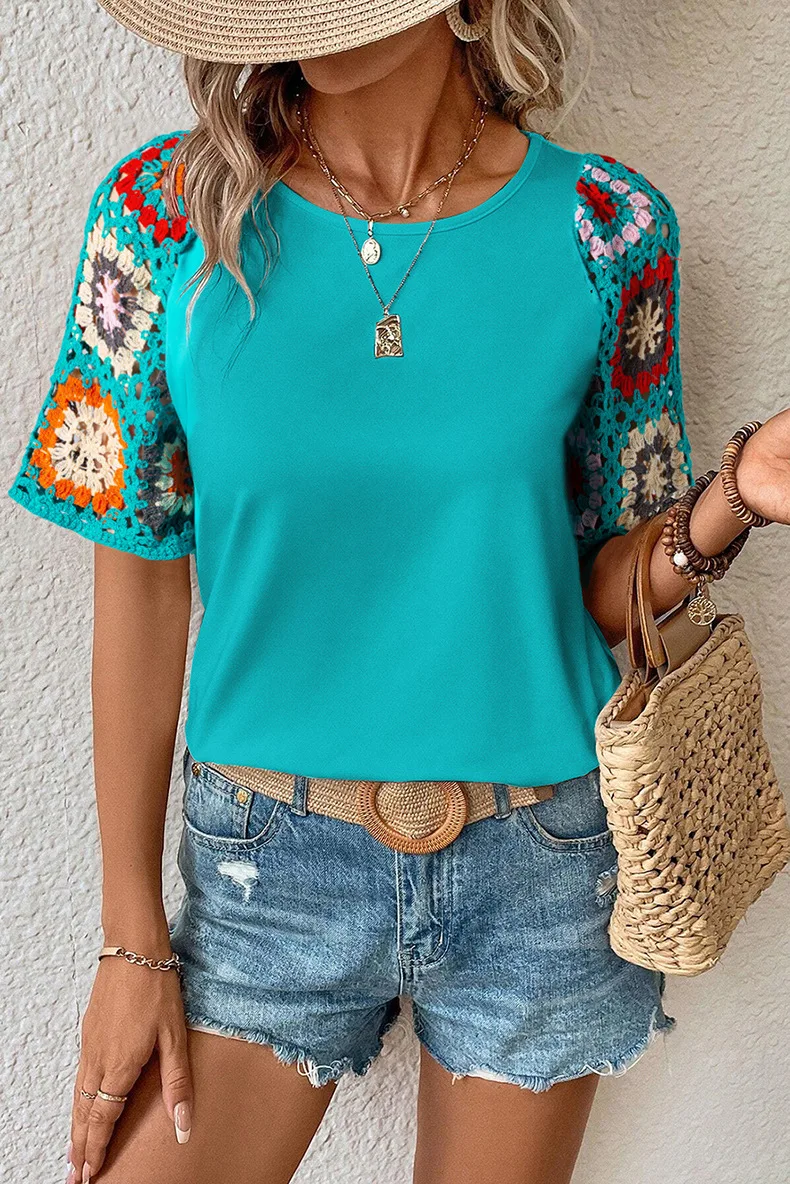 Brooke® | Blouse With Crochet Sleeves - Image 2