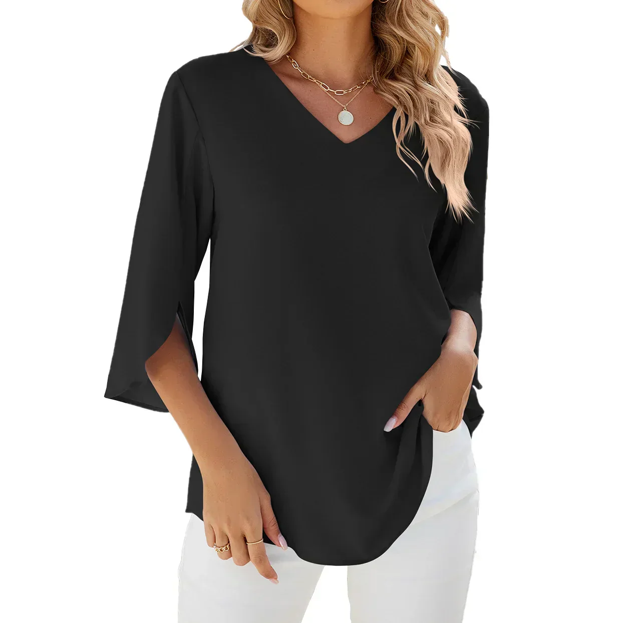 Brough® | Airy V-Neck Blouse - Image 6