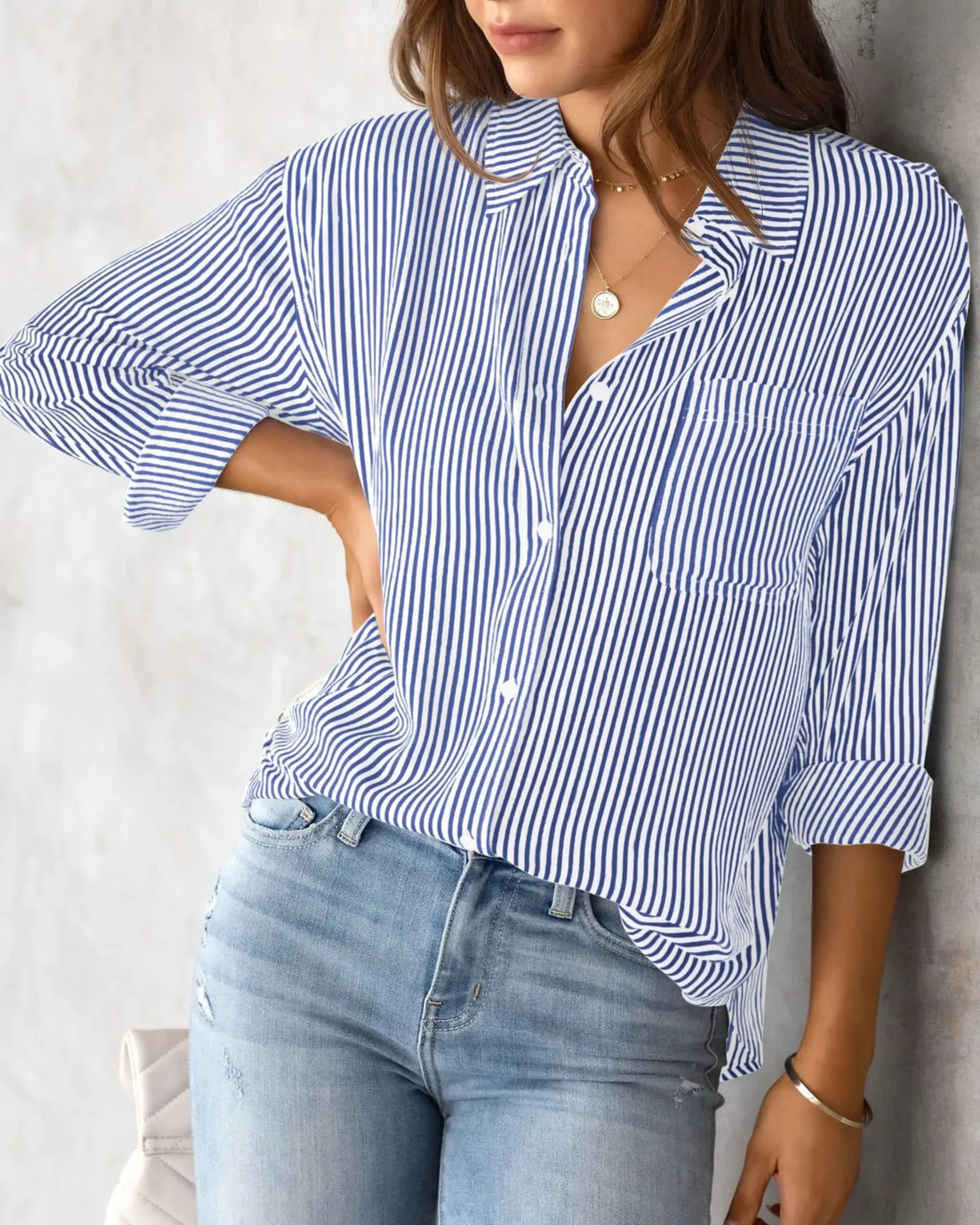Broz® | Striped Office Blouse - Image 2