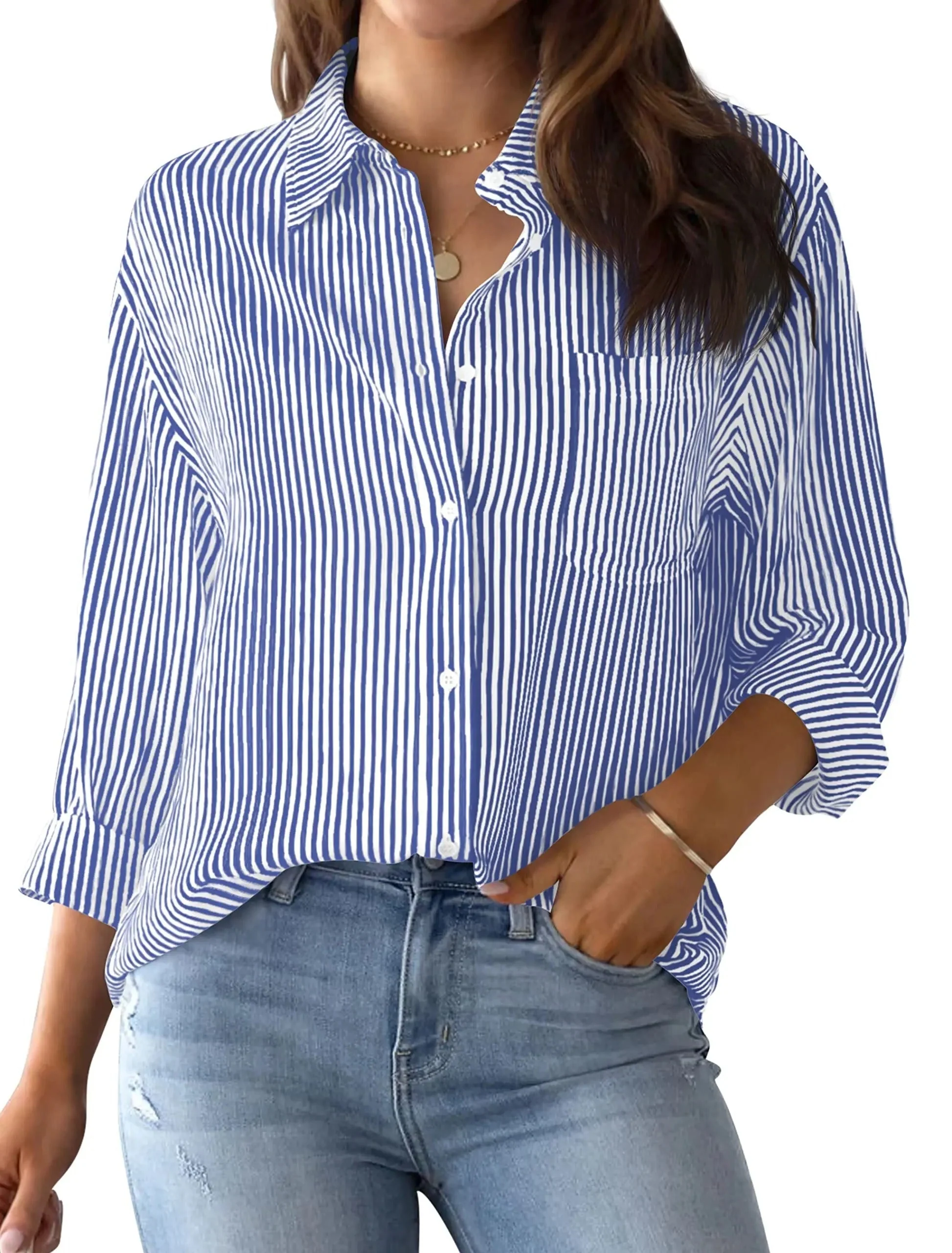 Broz® | Striped Office Blouse - Image 7