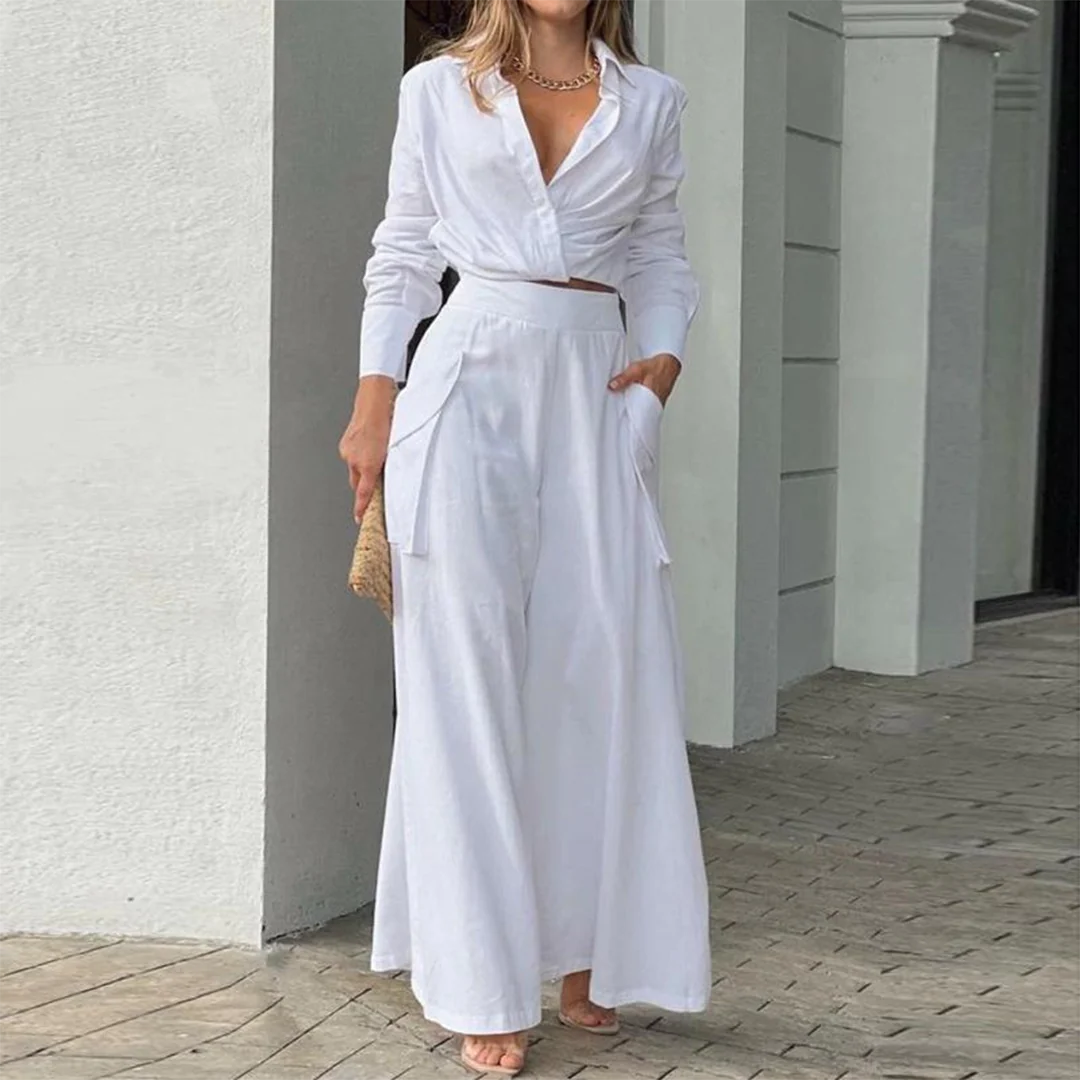Broznick® | Casual Trendy Chic Set [Blouse+Pants] - Image 3
