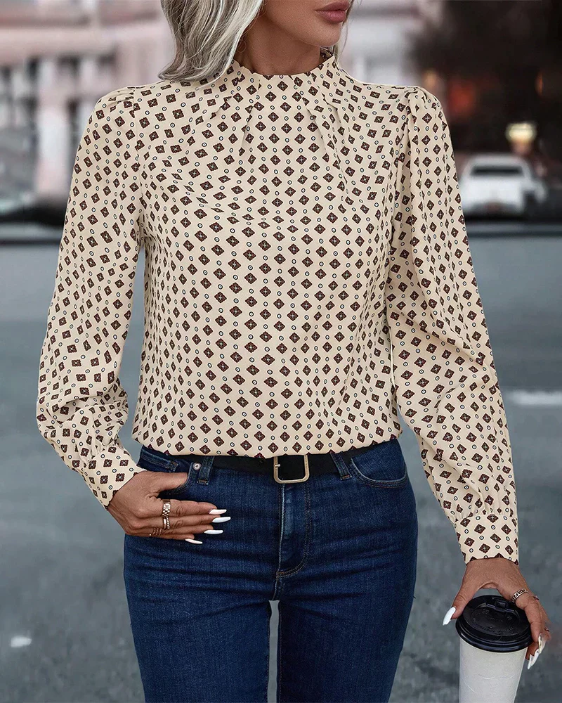 Bruhn® | Patterned Vintage Blouse - Image 4