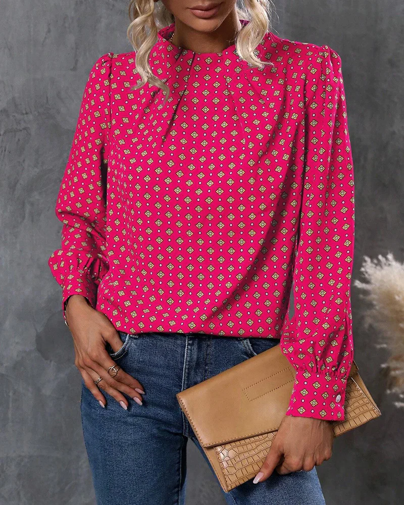Bruhn® | Patterned Vintage Blouse - Image 5