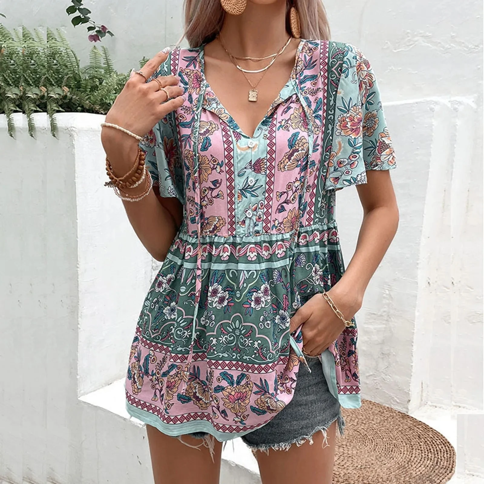 Brumfit® | Blouse With Boho Flowers - Image 3