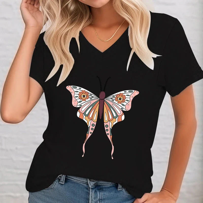Brumwell® | Printed V-Neck Blouse - Image 2