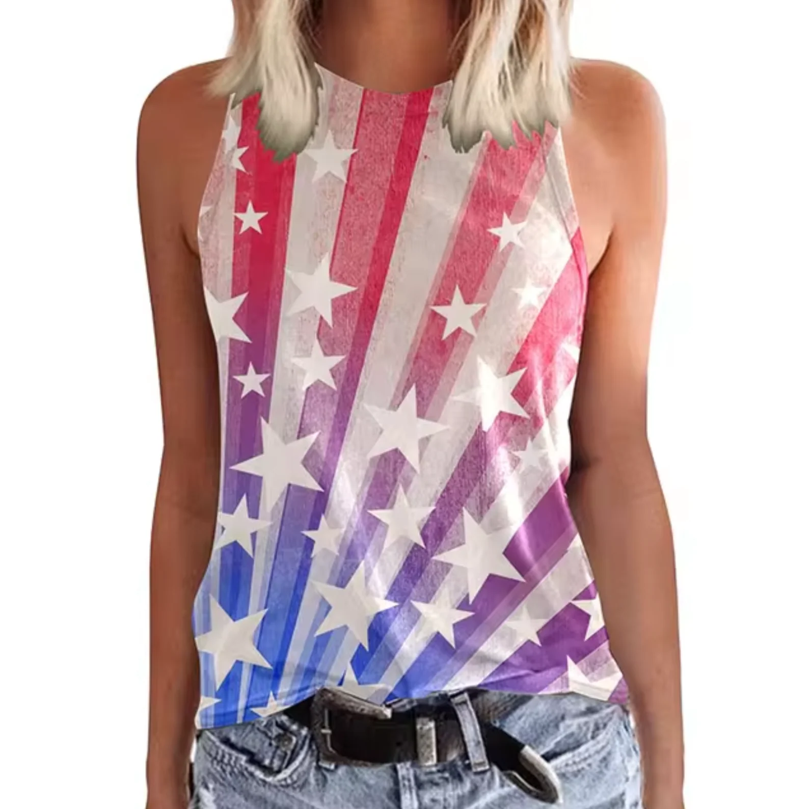 Brunella® | Sleeveless Top With Colorful Design - Image 3
