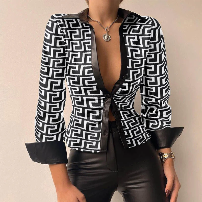 Brunhilda® | Figure-Hugging Shirt With Button Placket - Image 11