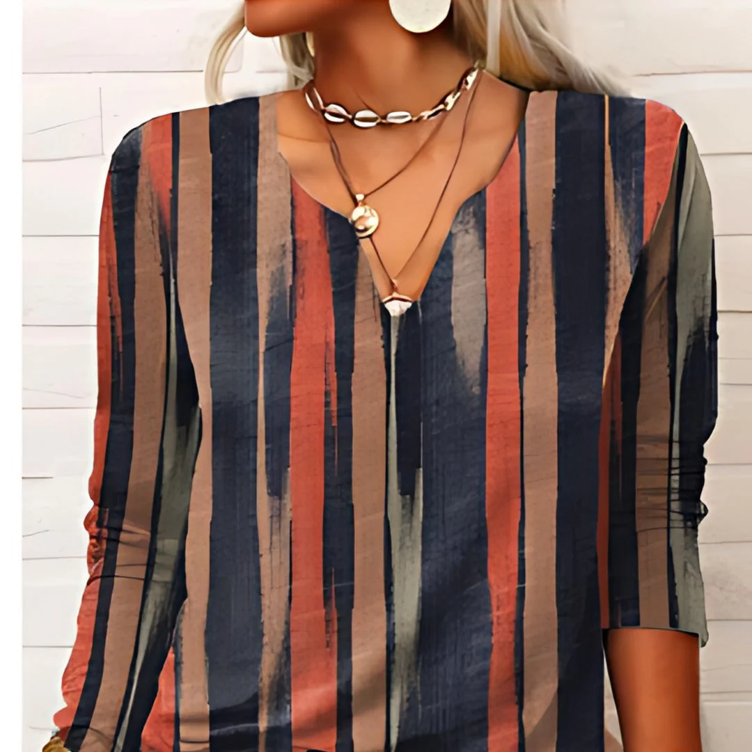 Brunon® | Boho Inspired Blouse With Pattern Details - Image 4