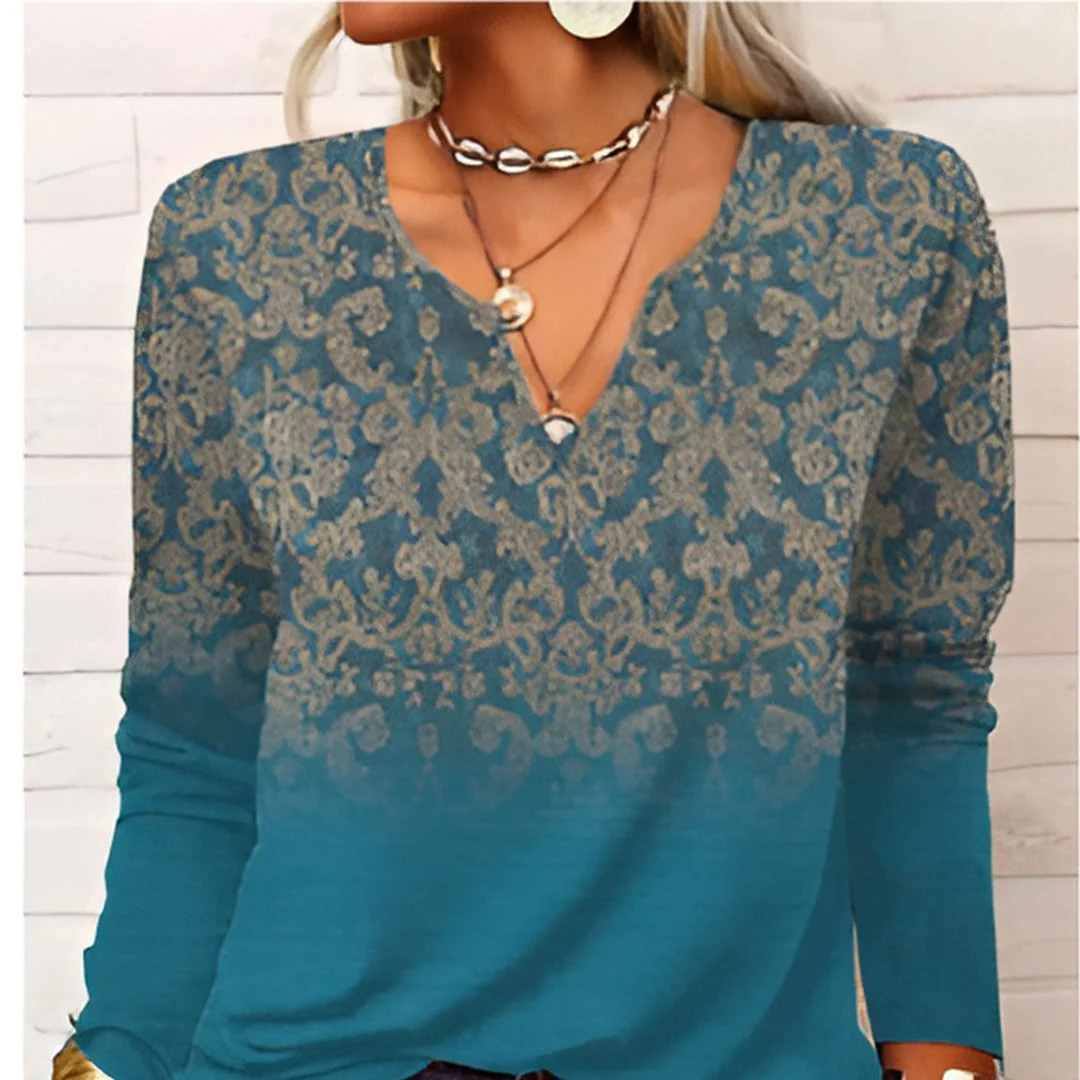 Brunon® | Boho Inspired Blouse With Pattern Details - Image 5