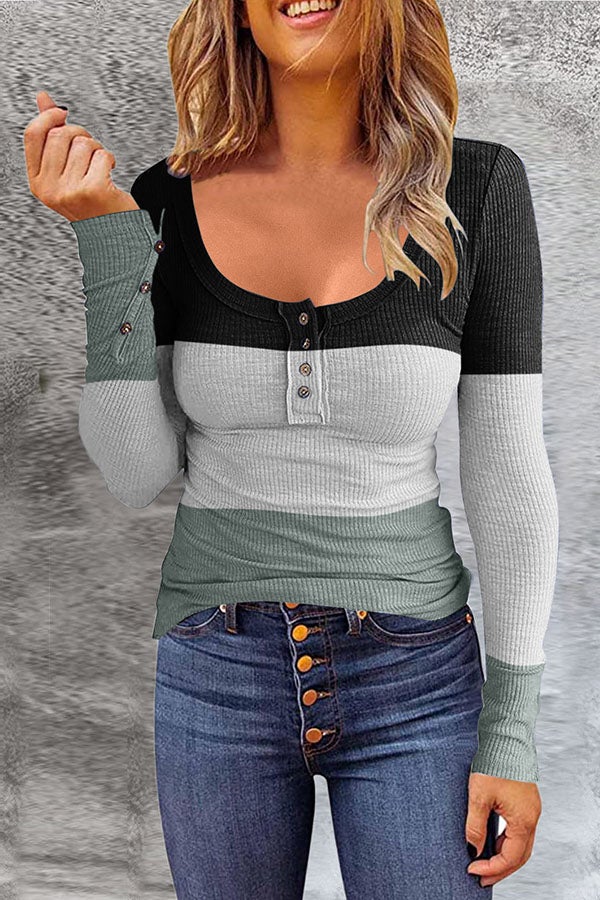 Brunonia® | Striped Blouse With Long Sleeves - Image 3