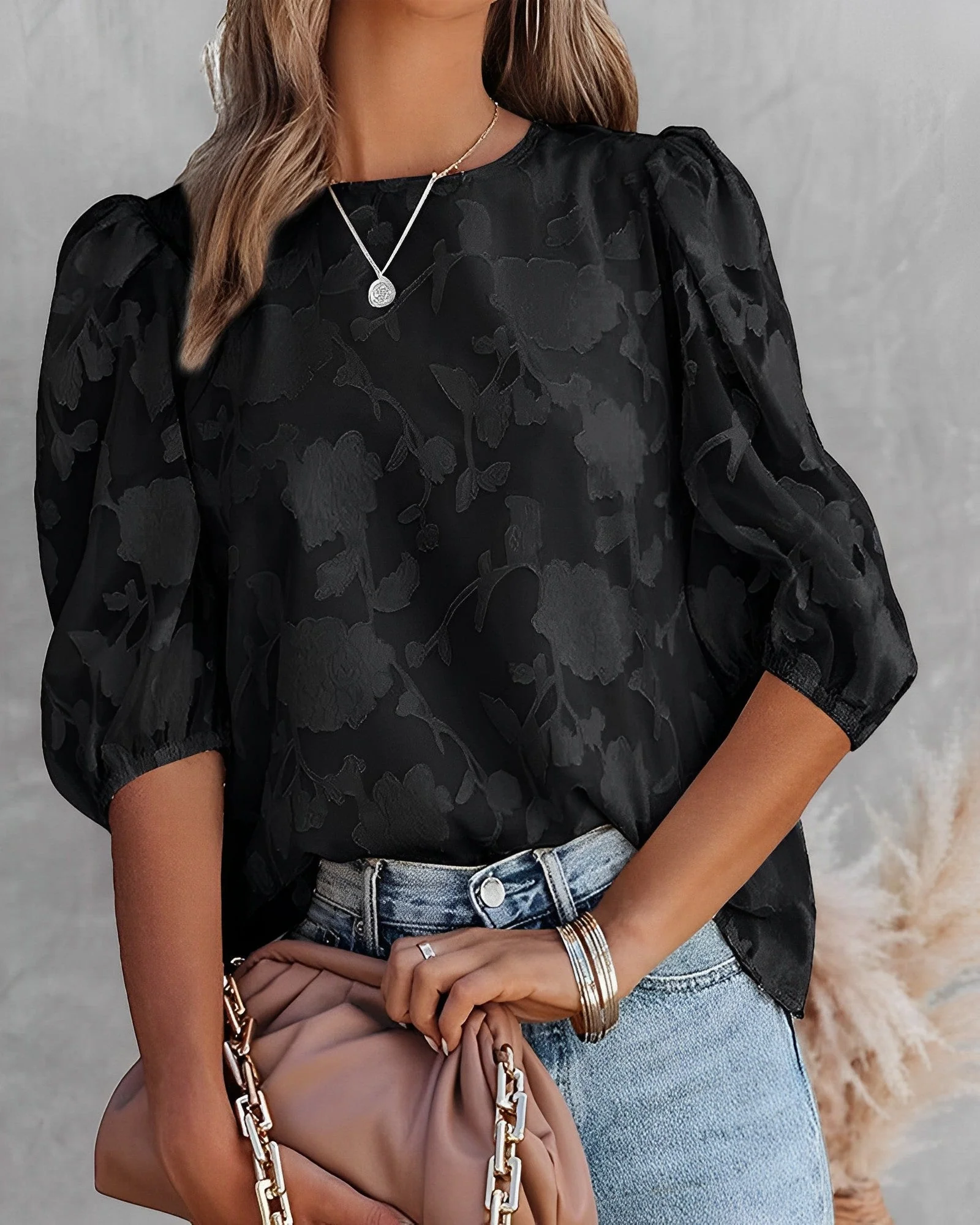 Brusilow® | Chiffon Shirt With Puff Sleeves - Image 9
