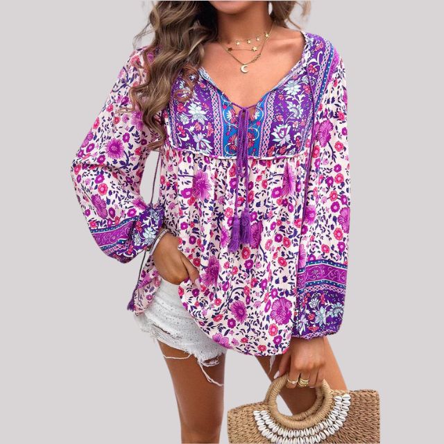 Brusinski® | Boho Paisley Blouse For Women - Image 5