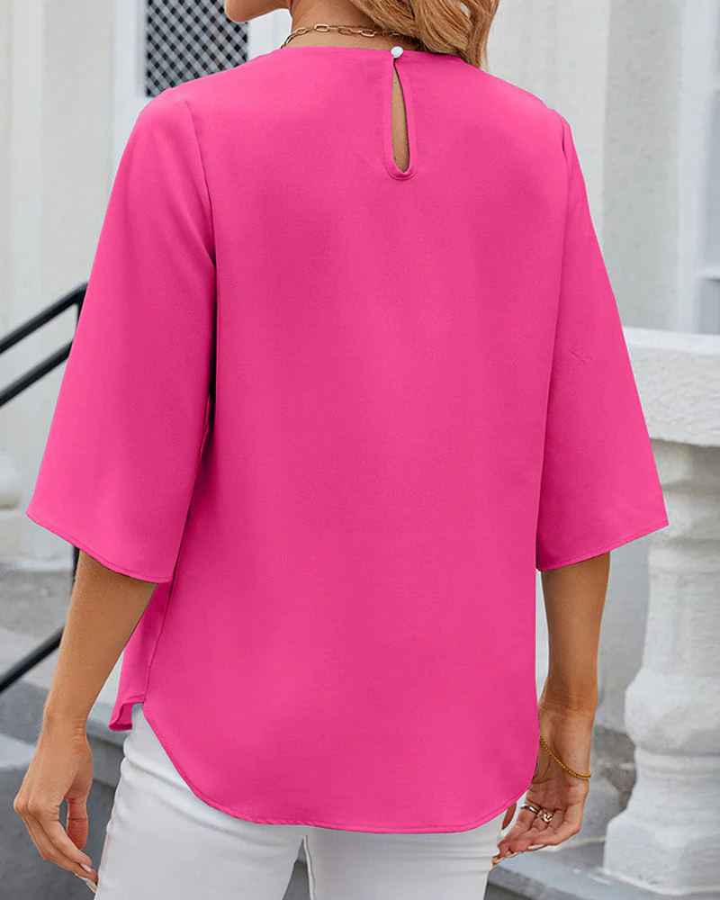 Bruston® | Elegant Blouse With Half Sleeves - Image 3