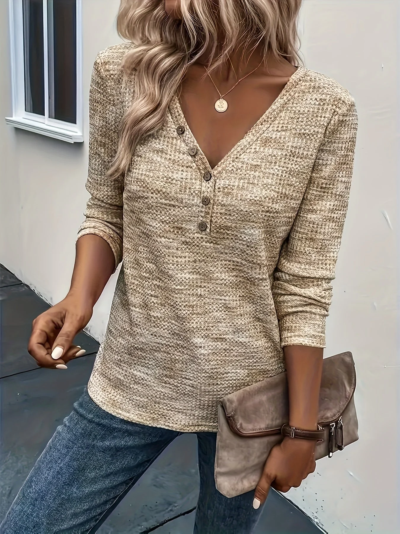 Bryan® | Stylish Elegant Long Sleeve Autumn Blouse For Women - Image 4
