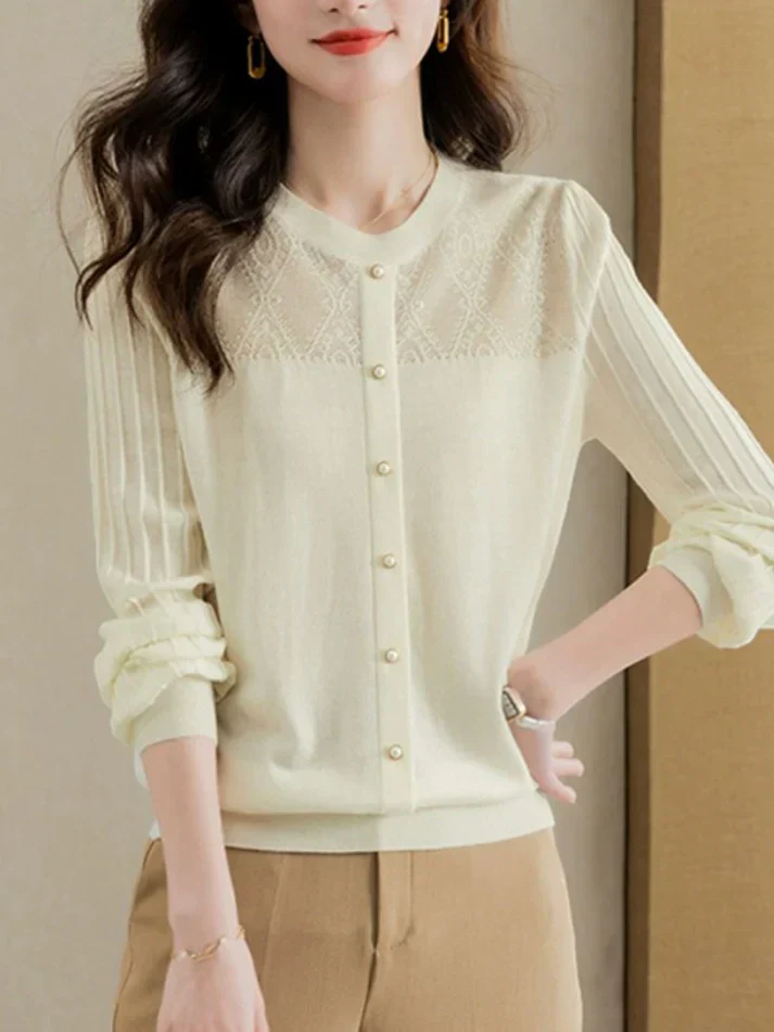 Bryiah® | Long Sleeve Round Neck Blouse - Image 4