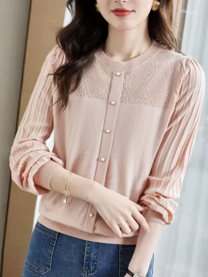Bryiah® | Long Sleeve Round Neck Blouse - Image 7
