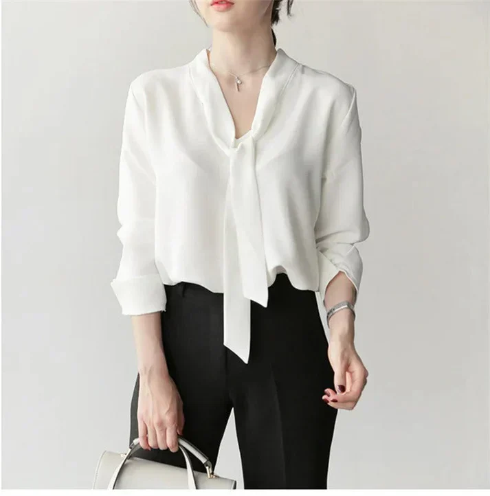 Bryndal® | Women Bow Tie Long Sleeve Blouse - Image 4
