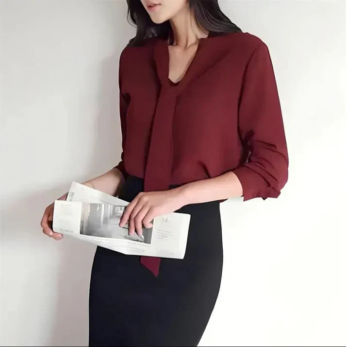 Bryndal® | Women Bow Tie Long Sleeve Blouse - Image 5
