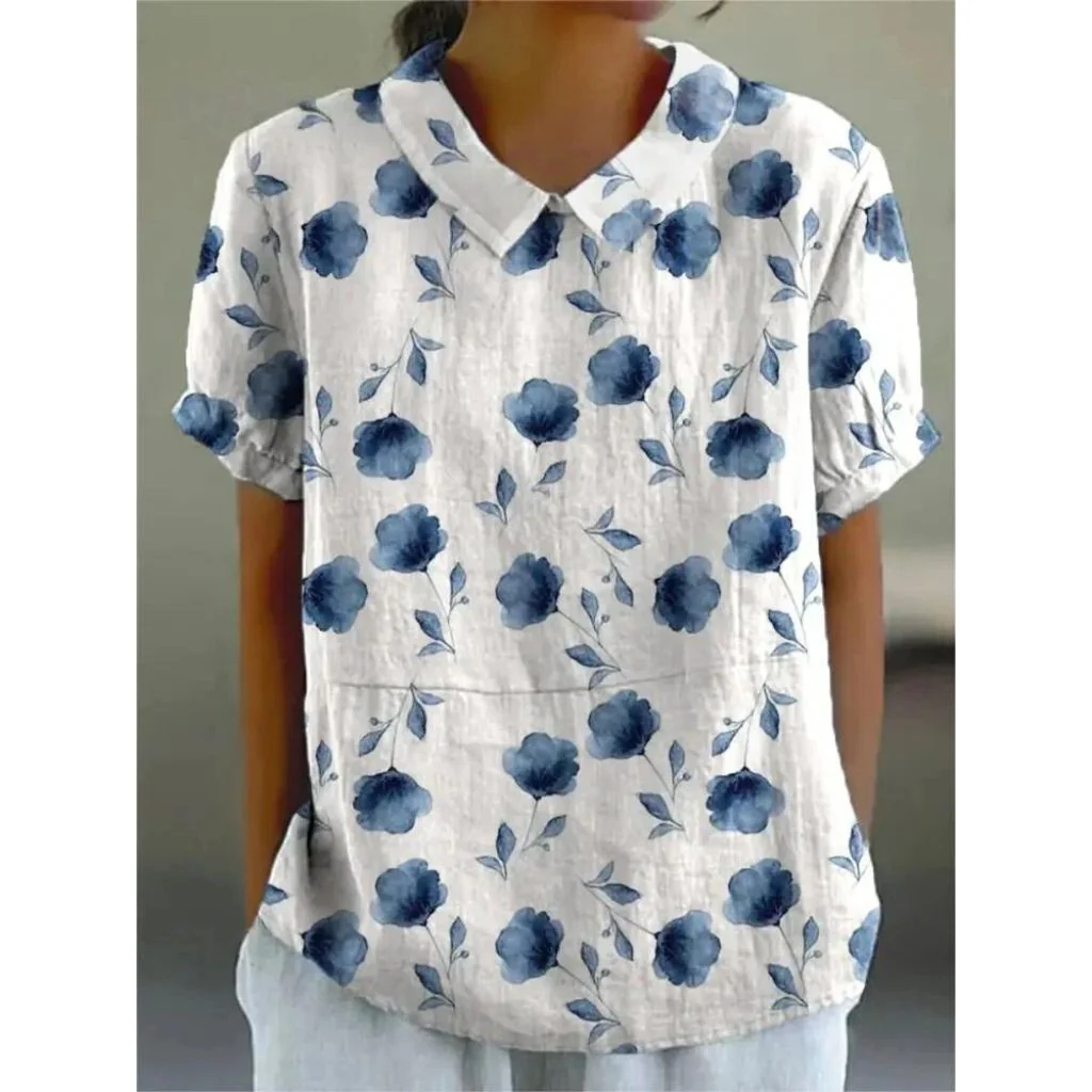 Bua® | Casual Women'S Shirt Made Of Cotton And Linen With A Floral Print - Image 2