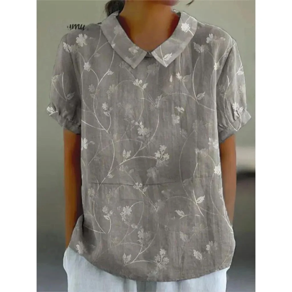 Bua® | Casual Women'S Shirt Made Of Cotton And Linen With A Floral Print - Image 6