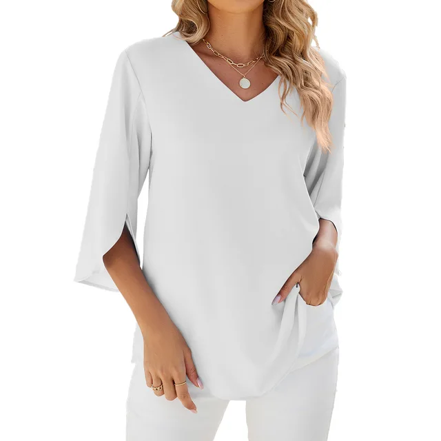 Buannsa® | Unique V-Neck Blouse - Image 5