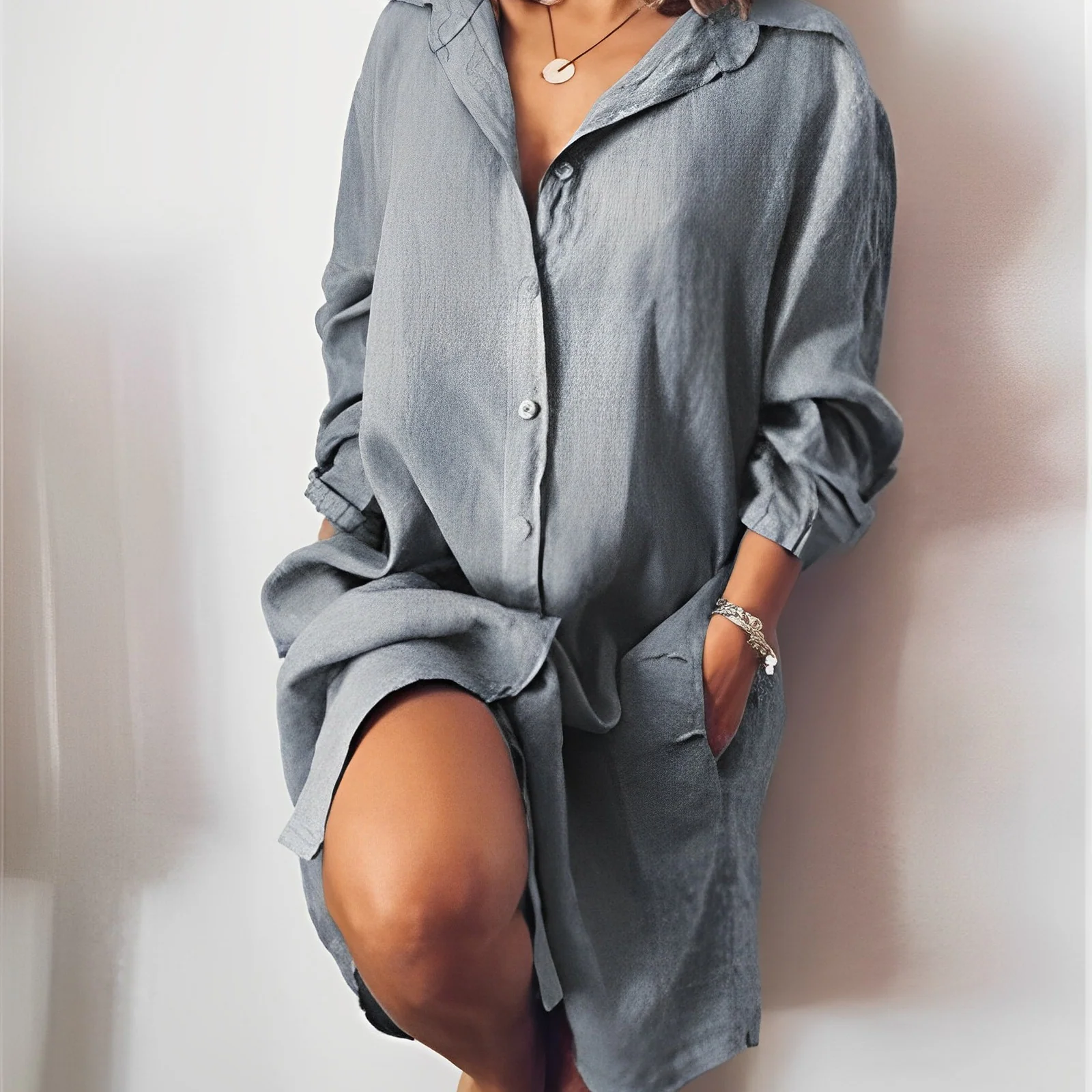 Bubbie® | Casual Linen Blouse For Everyday Wear - Image 2