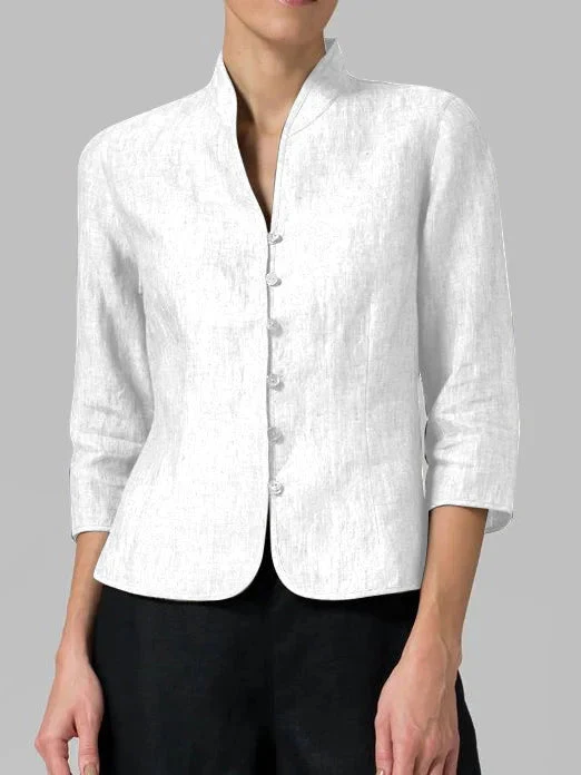 Bubby® | High-Quality Women'S Blouse With A Stand-Up Collar - Image 2