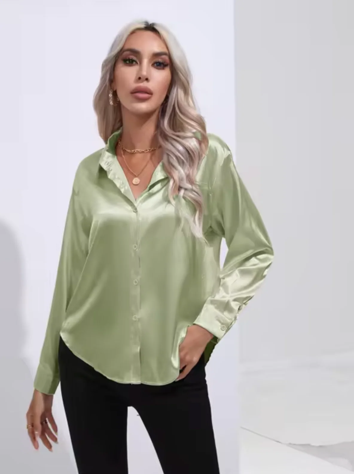 Bubeck® | Satin Blouse With Long Sleeves - Image 11