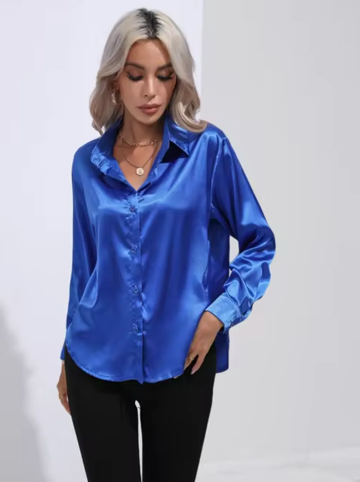 Bubeck® | Satin Blouse With Long Sleeves - Image 13