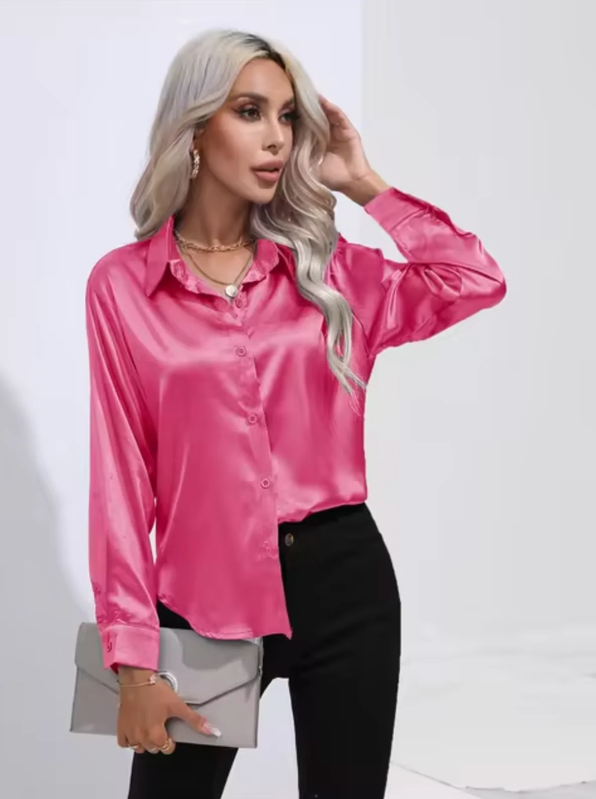 Bubeck® | Satin Blouse With Long Sleeves - Image 14
