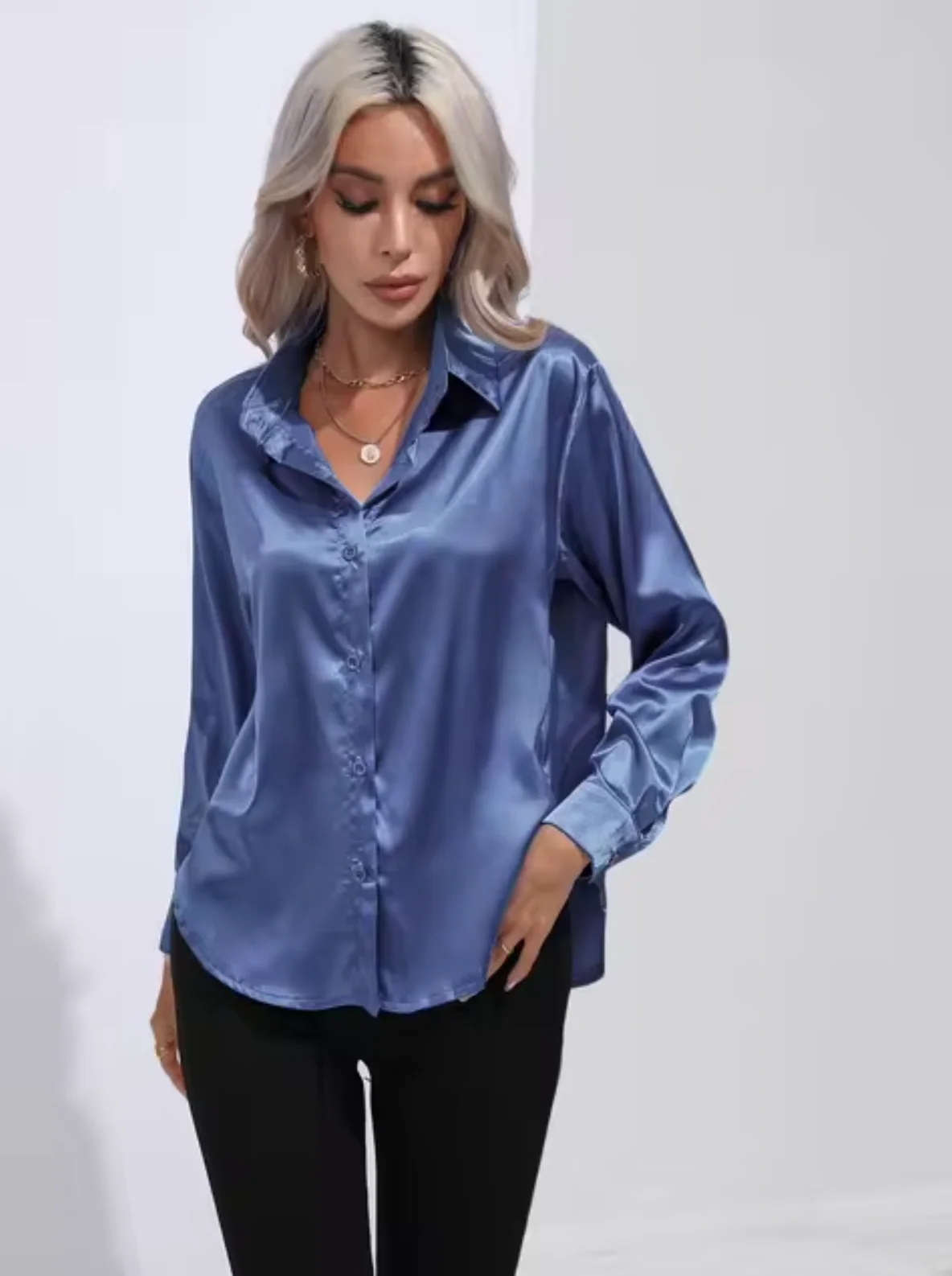 Bubeck® | Satin Blouse With Long Sleeves - Image 3
