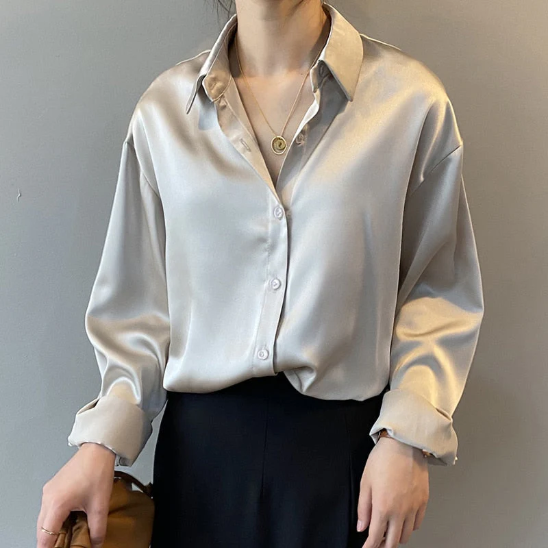 Bucek® | Women'S Clothing Silk Shirt Vintage Blouse - Image 6