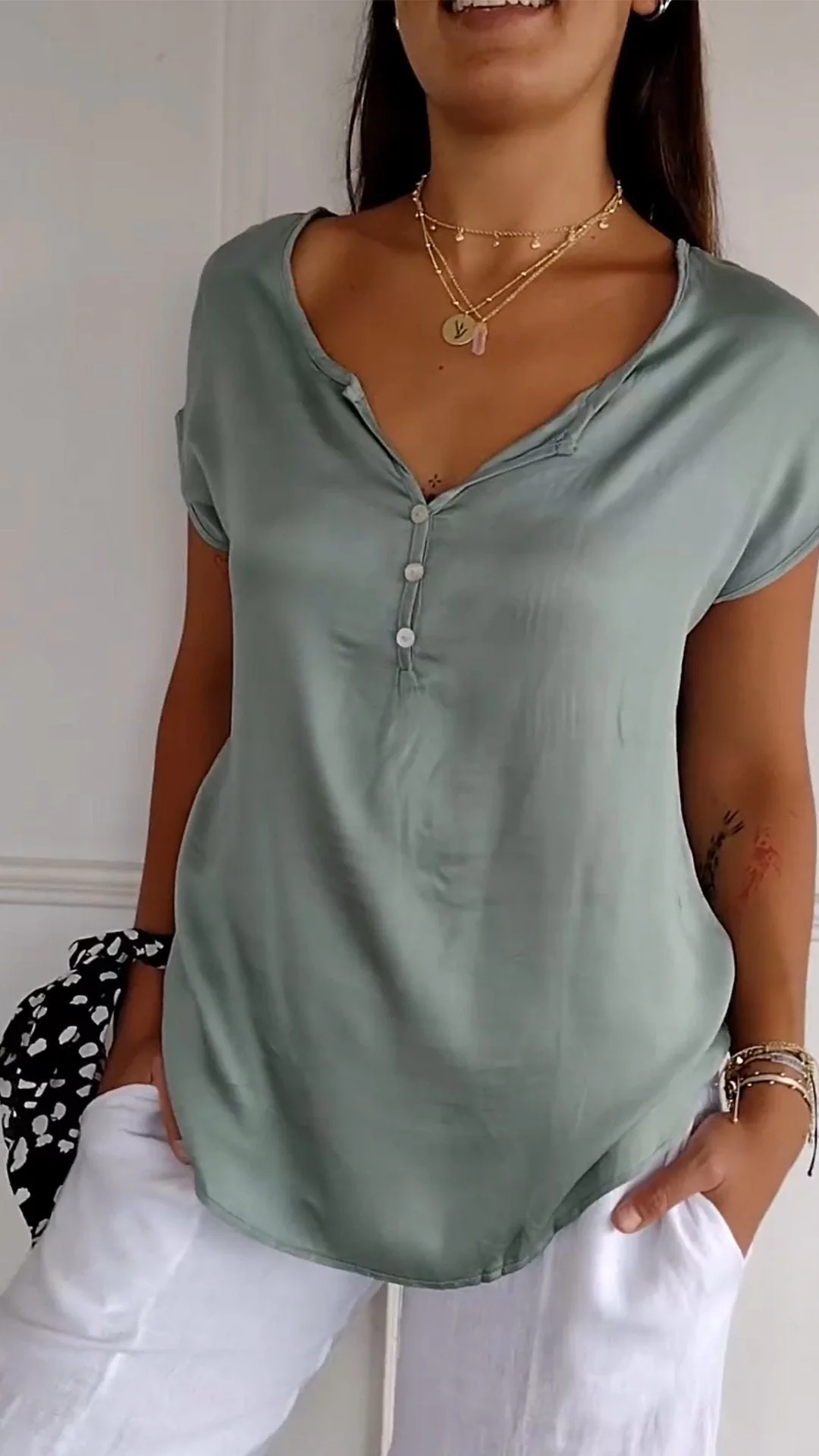 Buchal® | Comfortable V-Neck Blouse For Women - Image 2