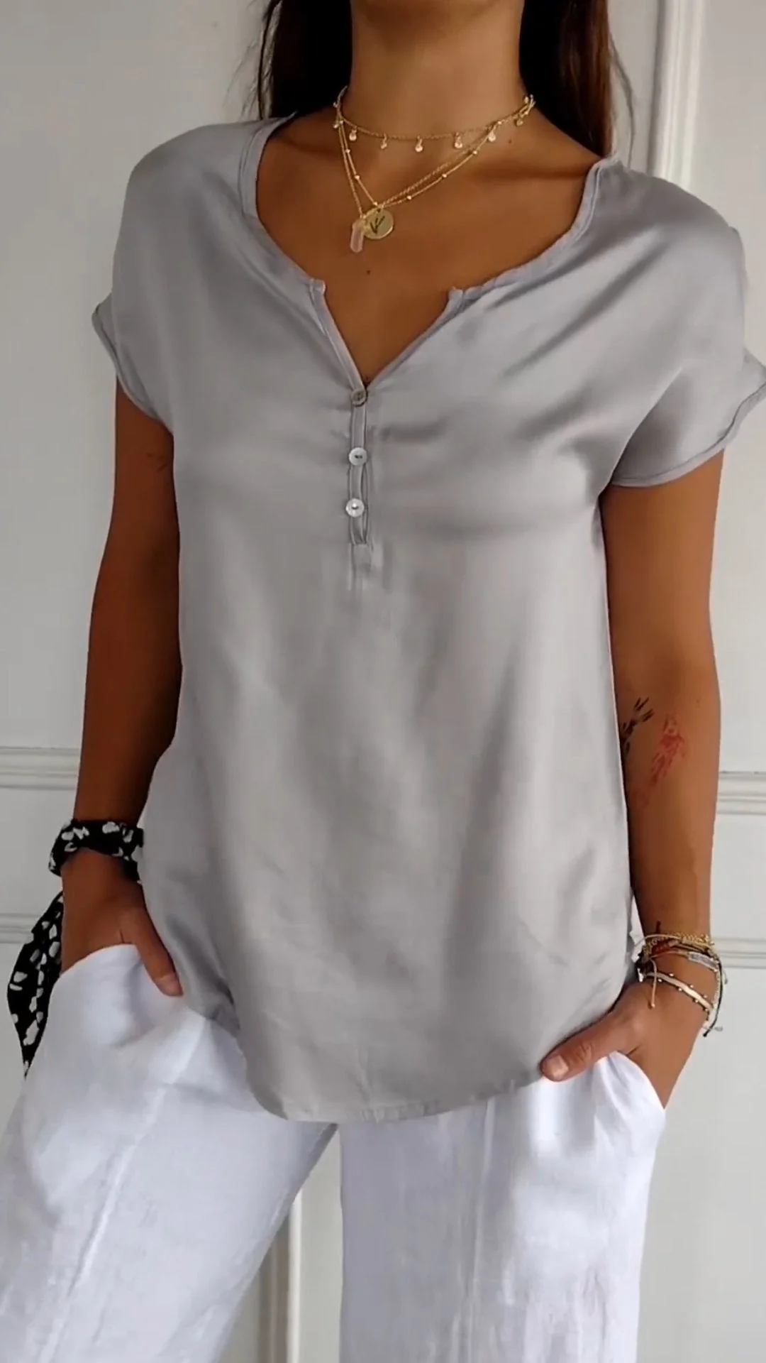 Buchal® | Comfortable V-Neck Blouse For Women - Image 3