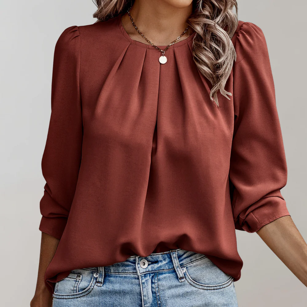 Bucher® | Women'S Blouse With Pleats And Puff Sleeves - Image 4