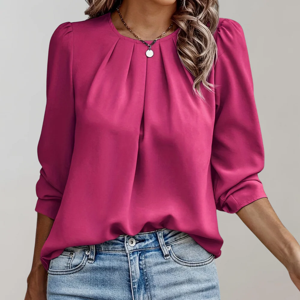 Bucher® | Women'S Blouse With Pleats And Puff Sleeves - Image 5