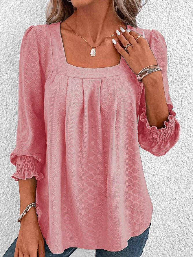 Buchert® | Cotton Blouse With A Square Neckline - Image 5