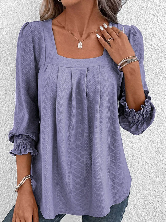 Buchert® | Cotton Blouse With A Square Neckline - Image 9