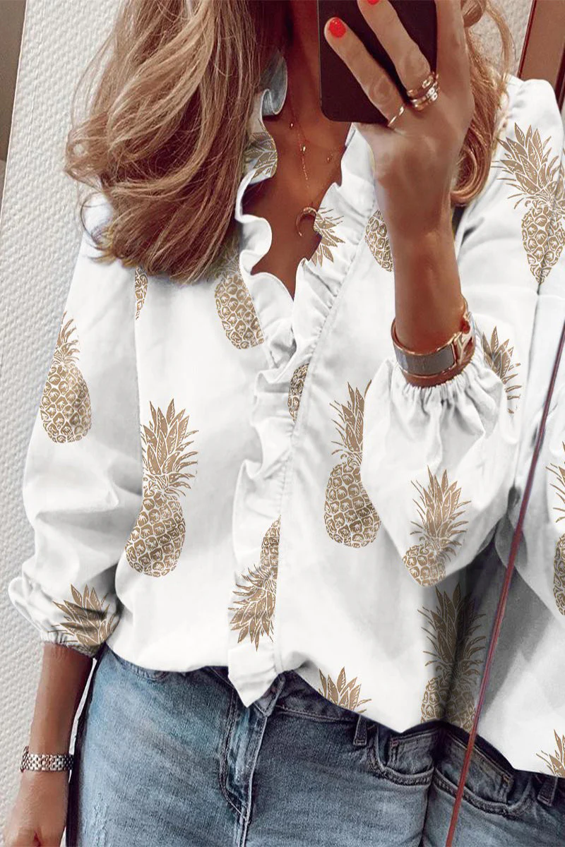 Buchmann® | Blouse With Long Sleeves, V-Neck And Ruffles - Image 7
