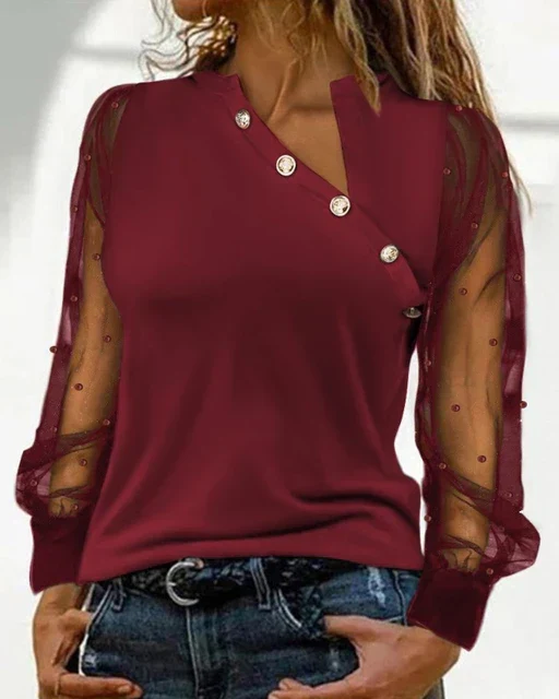Buckelew® | Winona Glitzer Mesh Top - Image 5