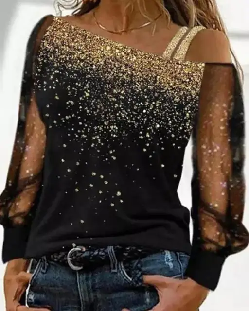 Buckelew® | Winona Glitzer Mesh Top - Image 9