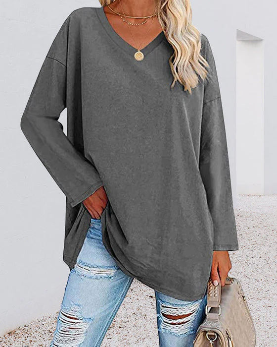 Bucket® | Women'S Blouse With Long Sleeves And V-Neck - Image 6